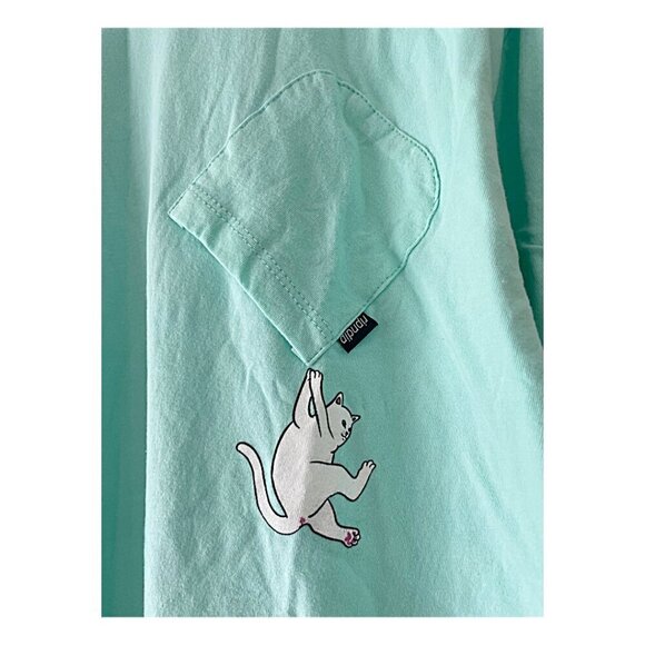 Rip and Dip NWT Long Sleeve Size Large Cat Hanging Off Pocket - Picture 6 of 8